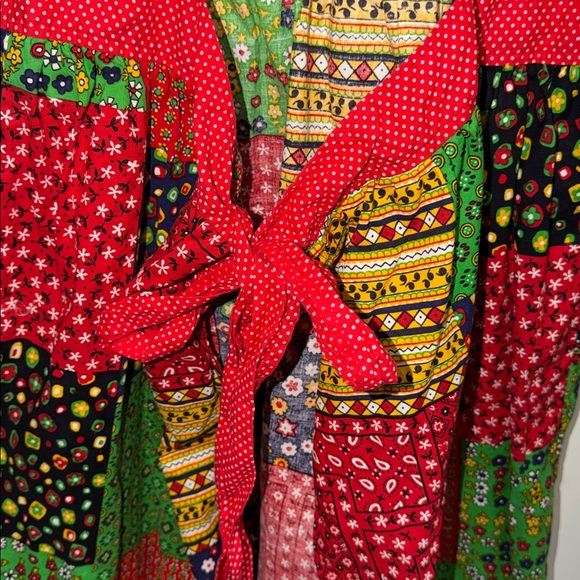 Design House 70’s Patchwork Smock Apron Dress with Pockets - Picture 9 of 9